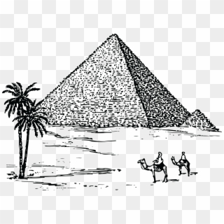Free Clipart Of The Pyramids Of Giza - Egypt Pyramid Drawing, HD Png Download
