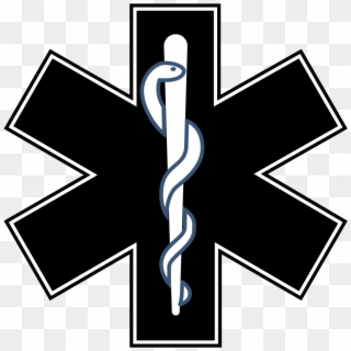 Gatunek Leczniczy Black And White - Star Of Life Decal, HD Png Download