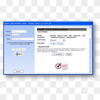 Enter The Card Number, Select The Card Type, And Enter - Verisign Secured, HD Png Download