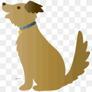 A Brown Cartoon Dog Begging For Food Clipart Png - Dog Sitting Clip Art, Transparent Png