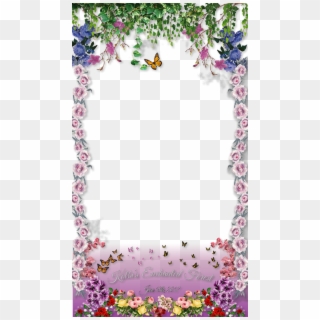 Snapchat Filters Clipart Purple Flower - Picture Frame, HD Png Download