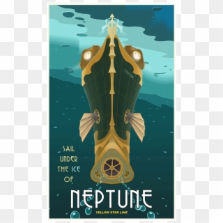 Embark With Neptune Cruises - Solar System Travel Poster, HD Png Download