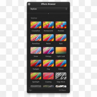 Fill The Background Layer With Black, And Then Add - Effects Browser Pixelmator, HD Png Download