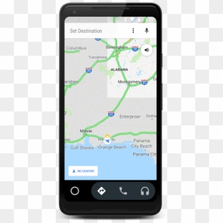 Google Maps On Android Auto - Map, HD Png Download