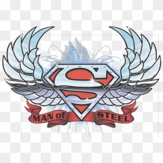 Superman Chrome Wings Shield Pullover Hoodie, HD Png Download