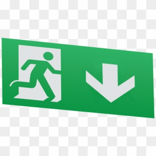 Legend With Down Facing Arrow For Product Emswing - Photoluminescent Exit Signs Canada, HD Png Download
