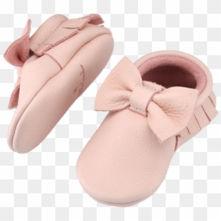 Bow-little Lambo Vegetable Tanned Baby Moccasins - Slip-on Shoe, HD Png Download