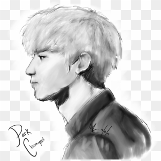 700 X 700 2 - Park Chanyeol Sketch, HD Png Download