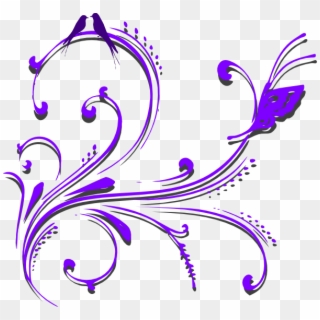 Butterfly Scroll Png Clip Art, Transparent Png