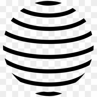 Earth Globe With Parallel Horizontal Lines Pattern - Horizontal Lines On A Sphere, HD Png Download