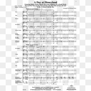 A Day At Disneyland Thumbnail - Flute Sheet Music A Disneyland Celebration, HD Png Download