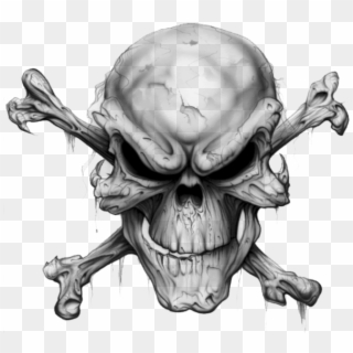 Transparent Ghost Rider Skull - Evil Skull And Crossbones, HD Png Download