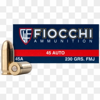 Picture Of Fiocchi 45acp 230gr Fmj Ammo - Bullet, HD Png Download