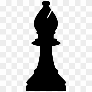 Silhouette Chess Piece Remix - Bishop Chess Piece Clipart, HD Png Download