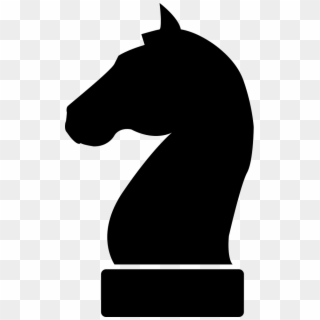 Horse Black Head Silhouette Of A Chess Piece Comments - Knight Icon Chess, HD Png Download