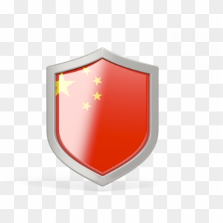 Illustration Of Flag Of China - Chinese Flag Shield, HD Png Download