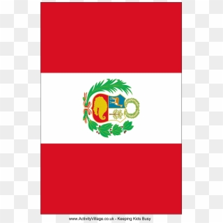 Download This Free Printable Peru Template A4 Flag, - Printable Peru Flag, HD Png Download
