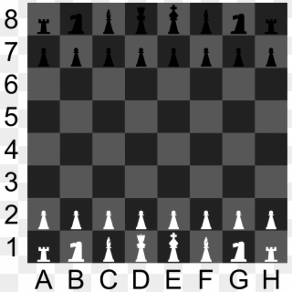 2d Chess Set - Chess Board Rows And Columns, HD Png Download