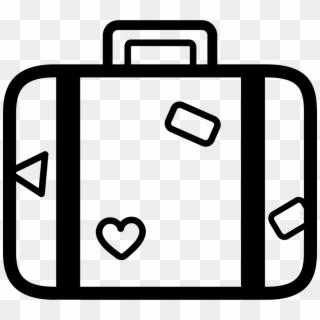 Png File - Suitcase Koper Clipart Black And White, Transparent Png