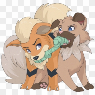 Growlithe And Iwanko - Cartoon, HD Png Download