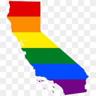 Lgbt Flag Map Of California - California Map Vector, HD Png Download