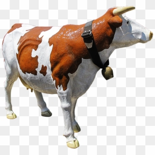 Cow, Cattle, Cowboy, Sculpture, Plastic, Artificial - Dairy Cow, HD Png Download