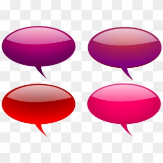 Maroon And Pink Shaded Speech Bubbles Svg Vector File, - Bubbles Talking Png Clipart, Transparent Png