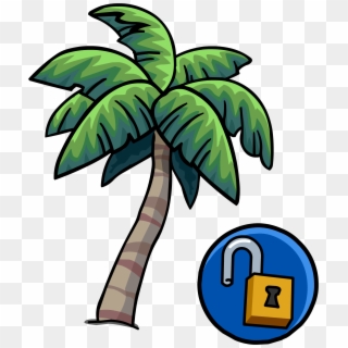 Tropical Palm Unlockable Icon - Club Penguin Tropical Palm, HD Png Download