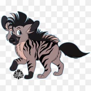 Striped Hyena Pup By Miss - Striped Hyena Animation, HD Png Download