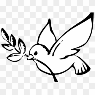 White Dove Clipart Peace - Peace Clip Art Black And White, HD Png Download