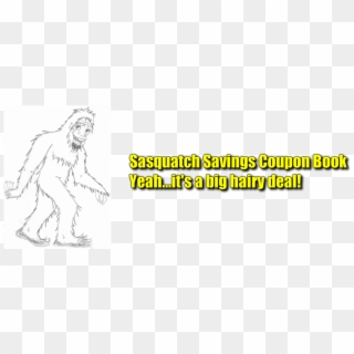 Sasquatch Coupon Book - Drawing, HD Png Download