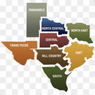 Texas Regions - Texas Silhouette Png, Transparent Png