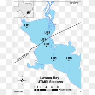 1 Map Of Station Locations In Lavaca Bay, Texas, Usa - Atlas, HD Png Download