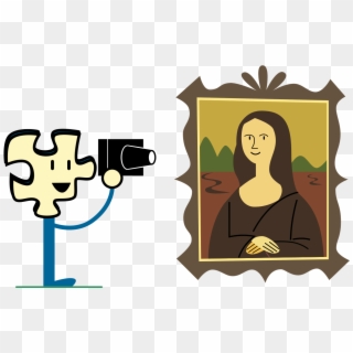 Puzzly Taking A Photo Of The Mona Lisa - Mona Lisa Svg, HD Png Download