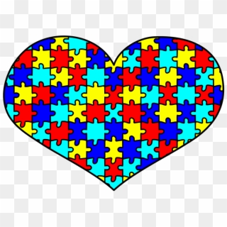 Autism Awareness Puzzle Heart Love Autistic - Autism Awareness Heart, HD Png Download