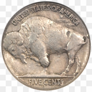 1937 D 3 Legs Buffalo Nickel - 5 Cents American Coin, HD Png Download