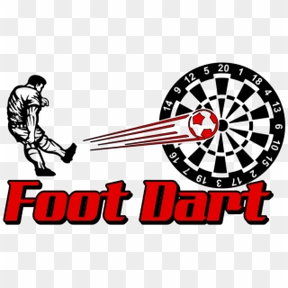 A Giant Inflatable Dart Board With A Velcro Surface - Logo Foot Darts, HD Png Download