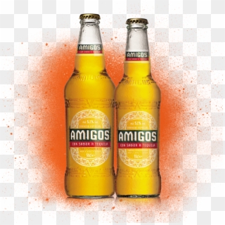 A Golden, Easy Drinking Beer With A Punch Of Tequila - Amigos Tequila Flavoured Beer, HD Png Download