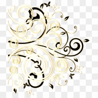 Swirls Sticker - Decoration Clipart Black And White, HD Png Download