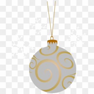 Silver Christmas Ornament Transparent Background, HD Png Download