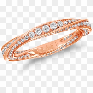 A Graff Spiral Collection Rose Gold Pave Diamond Band - Graff Spiral Ring, HD Png Download