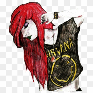 Nirvana Hipster Pinterest Explore Tumblr Drawings Grunge - Imagenes De Ariel La Sirenita Rockera, HD Png Download