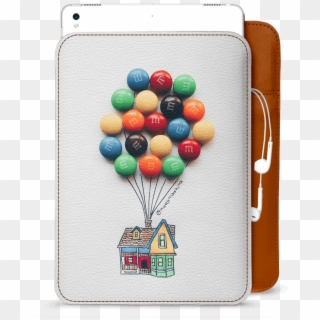 Dailyobjects M&m Balloons Up House Real Leather Sleeve - Illustration Snacks, HD Png Download