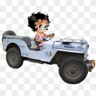 Betty Boop Jeep, HD Png Download