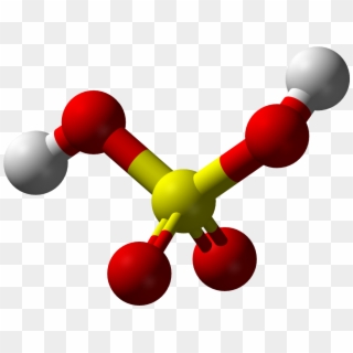 File - Sulfuric Ac - Sulphuric Acid 3d Structure, HD Png Download