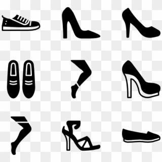 Woman Footwear - Shoes Png Black And White, Transparent Png
