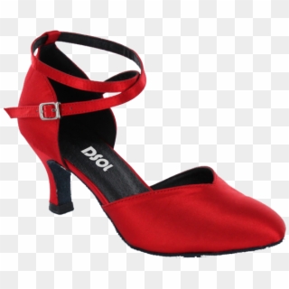 Women Red-shoe - Red Ballroom Dance Shoes, HD Png Download