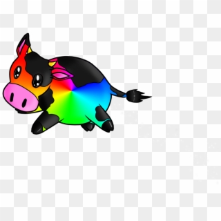 More Like Happy Cow By Melissar1 - Rainbow Cow, HD Png Download