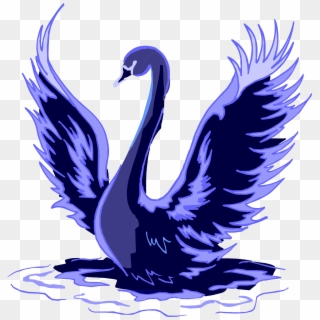 Svg Library Library Stylized Blue Transparentpng Image - Swan Clipart Png, Png Download
