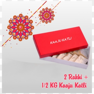 2 Rakhi Half Kg Kaju Katli - Box, HD Png Download